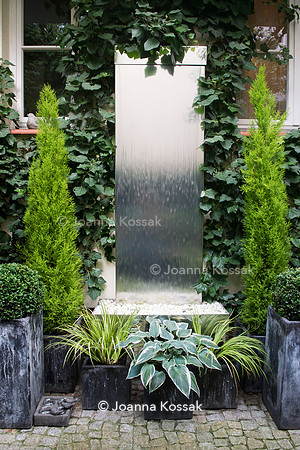 Modern metal water wall