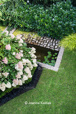 View to the garden from top level of the house