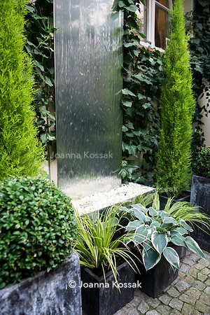 Modern metal water wall
