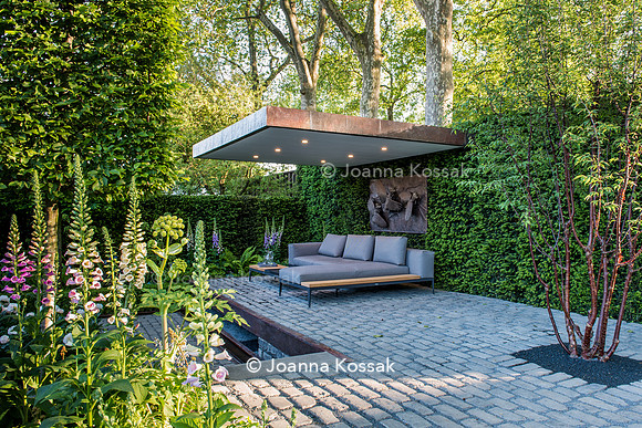 Modern patio (entertaining area) with furnitures,